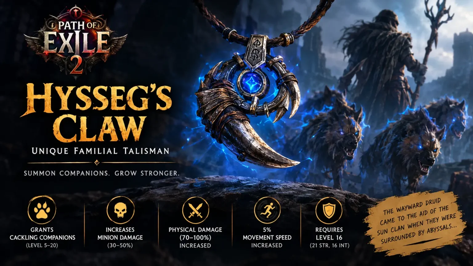 Poe2 Hysseg's Claw Stats, Hyena Skill, and Is It Worth Using