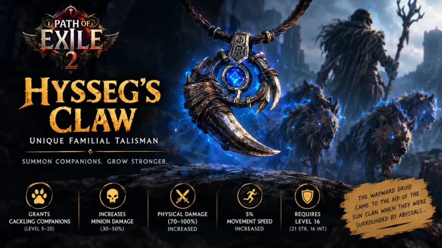 Poe2 Hysseg's Claw Stats, Hyena Skill, and Is It Worth Using